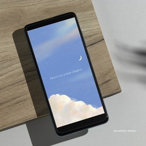 Aesthetic Cloud  Affirmation Phone Wallpaper | instant download