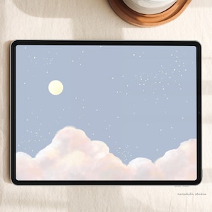 Kalmerende nachtelijke hemel iPad-achtergrond | direct downloaden