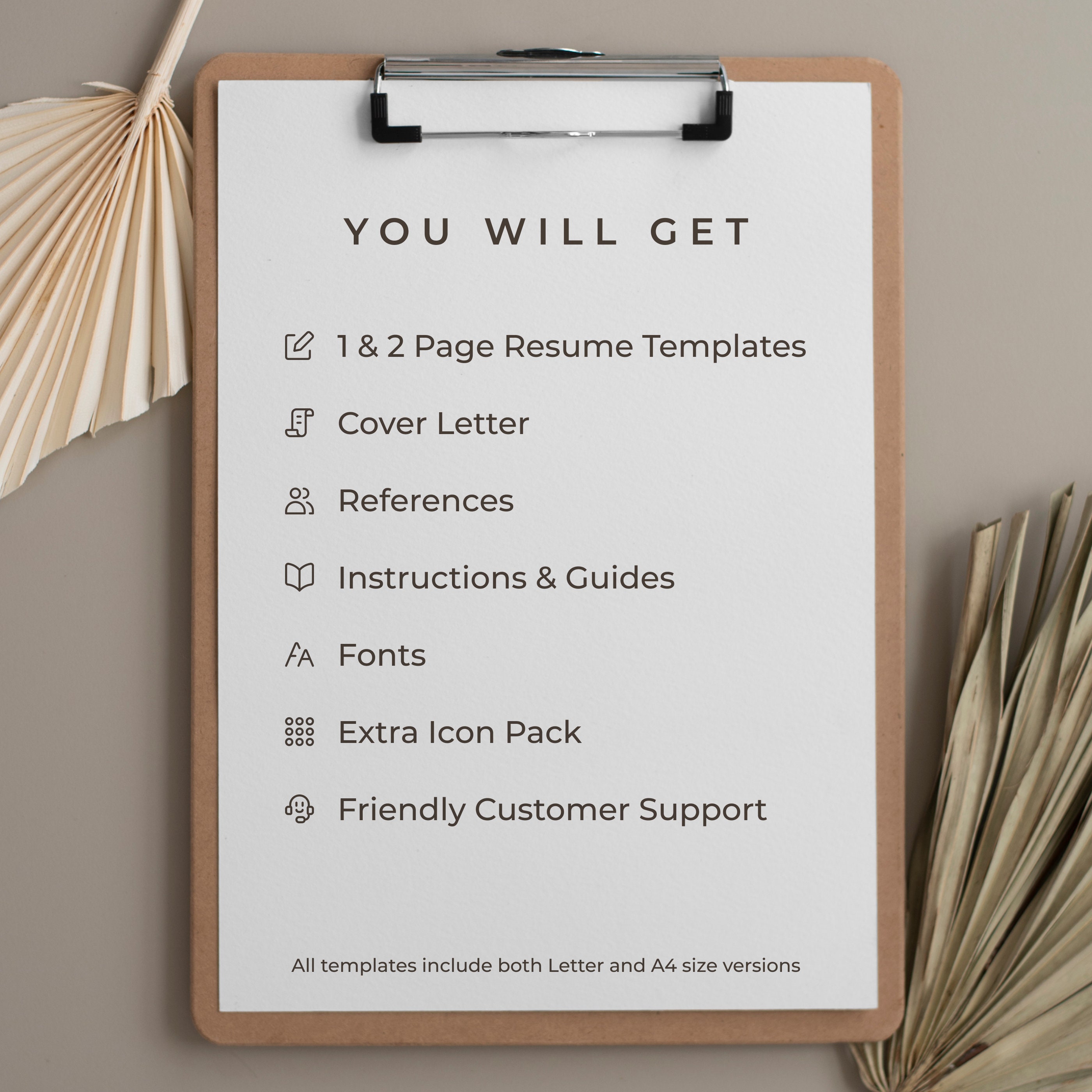 Minimalist Resume Template for Microsoft Word With Photo. - Etsy