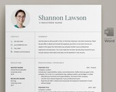 Registered Nurse resume template for Microsoft Word with photo. Includes 1 and 2 page resume template, free cover letter and references. RN.