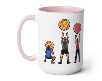 Taza de crossfit divertida, taza de café de Crossfit, taza de galletas, bolas de pared, taza de café, regalo de crossfit, regalo de entrenador de crossfit