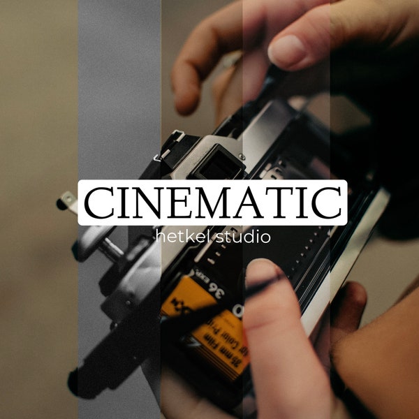 10 CINEMATIC Lightroom Mobile and Desktop Presets Premium | Analog Retro, Vintage tones, Retro Lightroom, Grain preset, Portrait preset, DNG