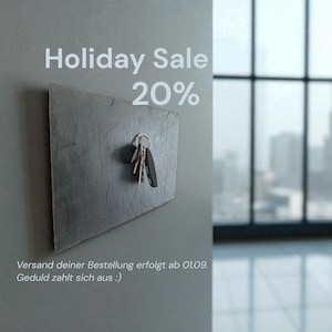 Magnetic slate key rack 20 x 30 cm