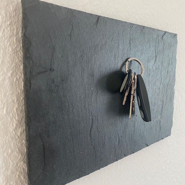 Magnetisches Schlüsselbrett aus Schiefer 20x30cm
