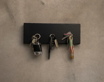 Magnetic key rack, slate magnetic strip for hallway, office, etc.