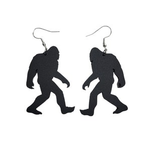 Big foot earrings made with black matte acrylic!