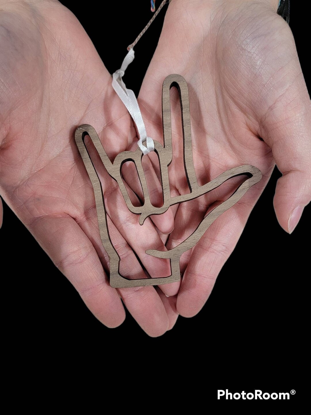 I Love You Hand Sign Ornament ASL Brown Hand Etsy