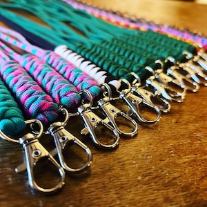 Handmade Paracord Breakaway Lanyard: Featuring a Swivel Clasp, Breakaway Clip and a Choice of over 30 Fun Colours!