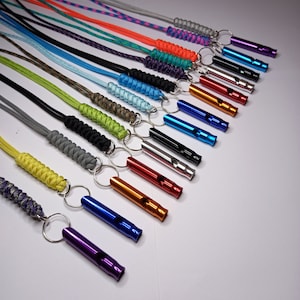 Lanyard with Sports Whistle - Ideal for Sports Lovers, Football, Rugby, Referee. Fun Colours!