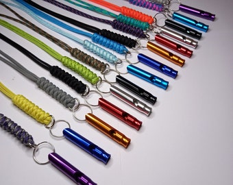 Lanyard with Sports Whistle - Ideal for Sports Lovers, Football, Rugby, Referee. Fun Colours!