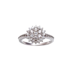 Cluster Ring in 925 sterling silver / Wedding Cluster Ring / Unique Stackable Ring for women / Wedding Band ring/Christmas Sale