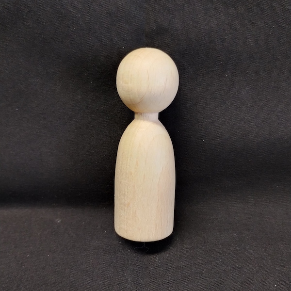 Solid Wood DIY Finger Puppet or Peg Doll