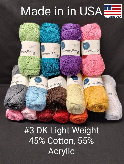 Wool & Acrylic Blend for Easy Knitting, Crocheting Vibrant