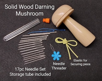 Solid Wood Darning Mushroom Kit