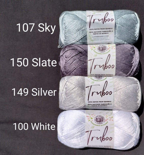 Truboo Yarn Lion Brand 100% Rayon From Bamboo Pack of 3 