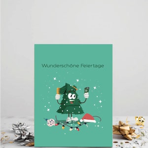 Digital Christmas Card / Instant Download Printable Holiday Greetings / DIY Christmas Card / Wonderful Holidays