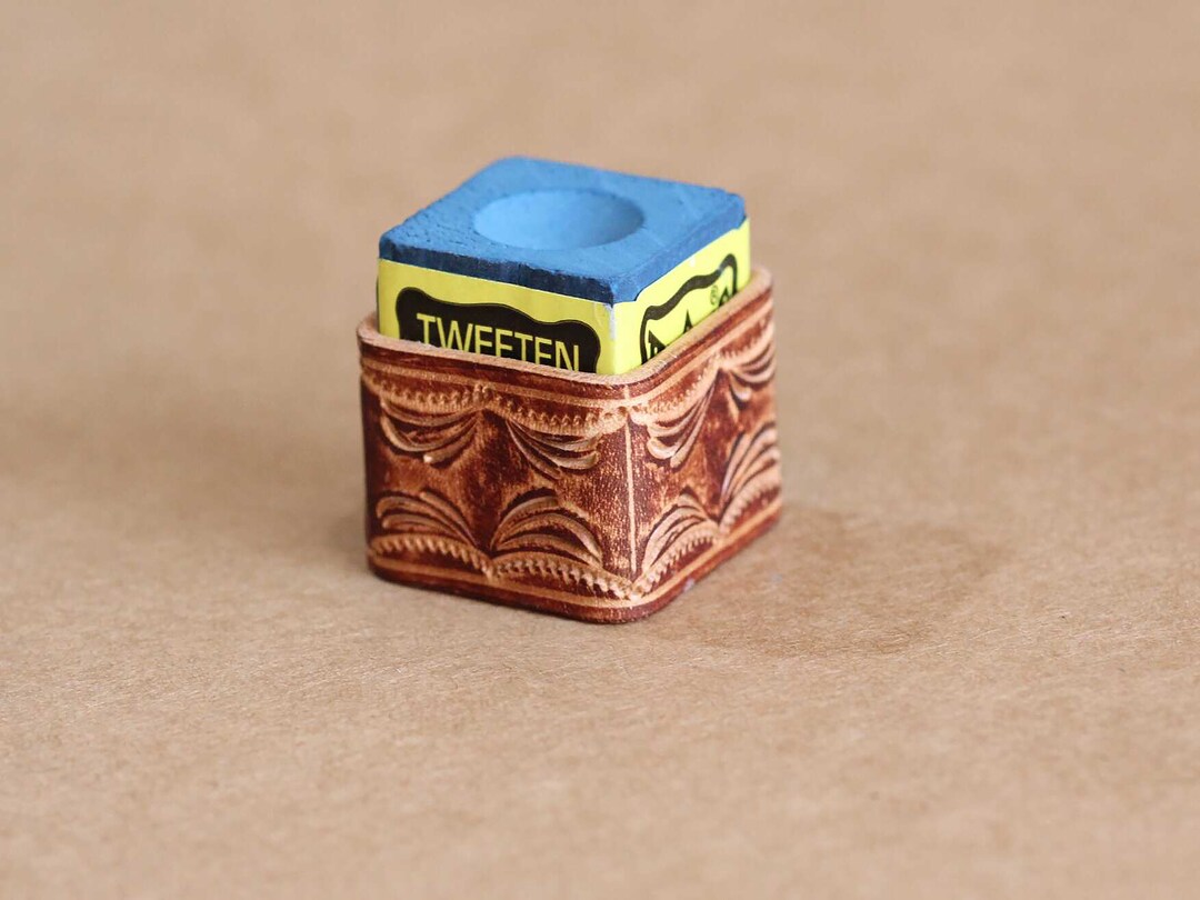 Square Exquisite Handmade Leather Leather Chalk Holder Etsy