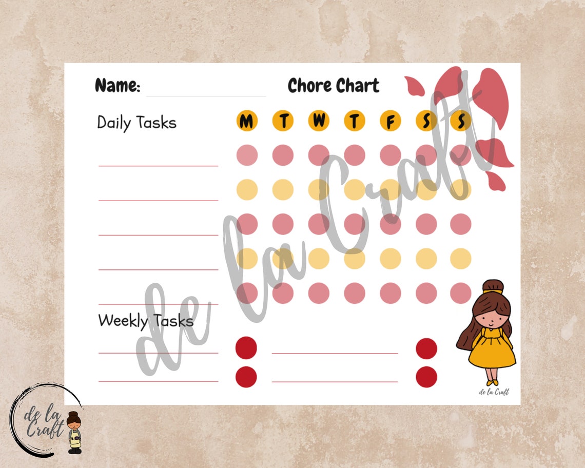 Editable Princess Chore Chart Fillable Chore Chart Tracker Etsy Editable Princess Chore Chart Fillable Chore Chart Tracker Etsy