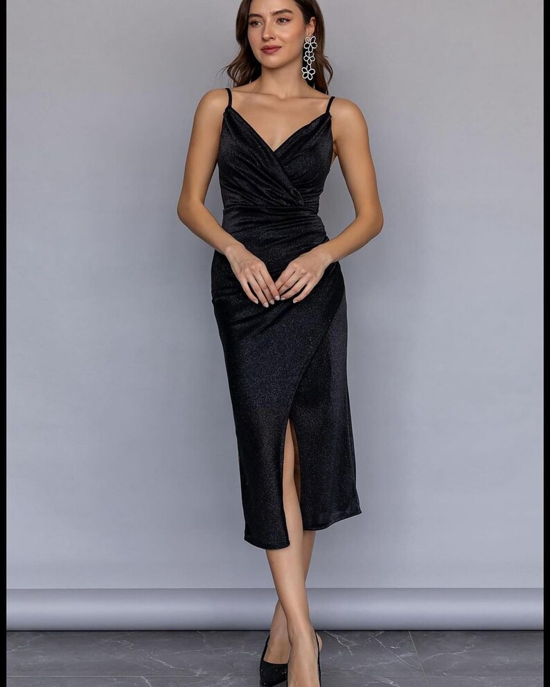 Romantic Evening Slip Dress - Black main image 1