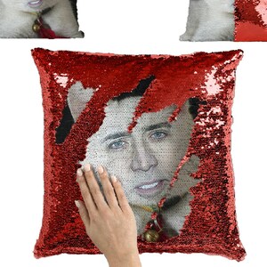 Nicolas cage sequins clearance pillow