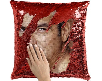 George Clooney Sequin Pillow, George Clooney Home Decor, George Clooney Home decoration, George Clooney funny Pillow, George Clooney Gift