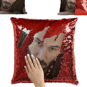 Keanu reeves sequin hot sale pillow