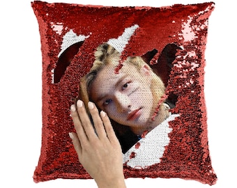 Hyunjin Sequin Pillow, hwang hyunjin Home Decor, Stray Kids , Stray Kids Home decoration, hwang hyunjin funny Pillow