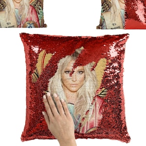 Britney Spears Sequin Pillow, Britney Spears Home Decor, Britney Spears Merch, Britney Spears Pillow, Home Decor Britney Spears funny Pillow