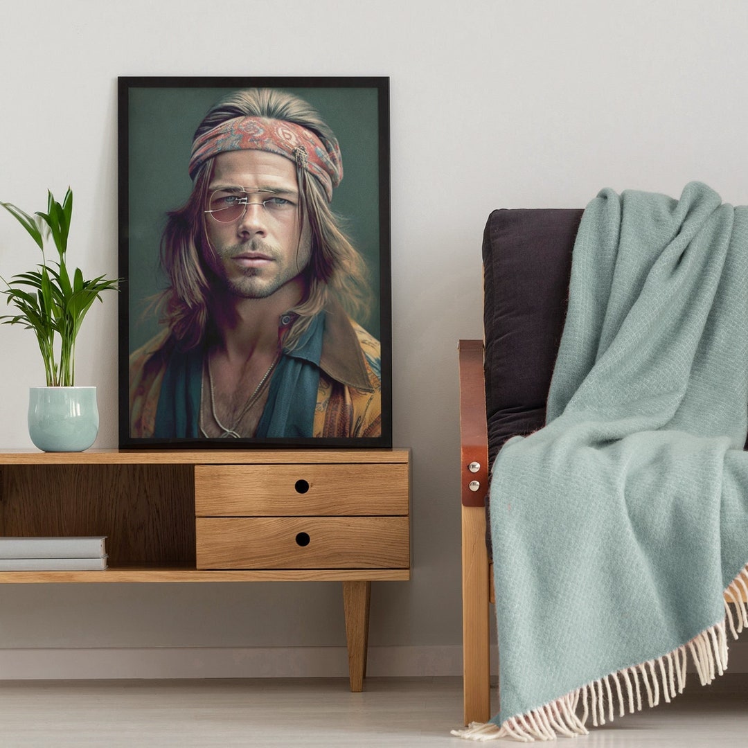 Brad Pitt Poster, Brad Pitt Wall Art, Brad Pitt Print,
