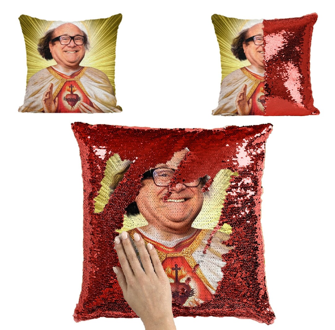 Danny Devito Sequin Pillow Danny Devito Home Decordanny Etsy