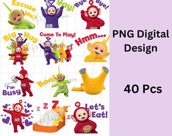 T313tubb13s Emotes Digital PNG Stickers | 40 Pcs PNG