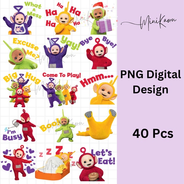 T313tubb13s Emotes Digital PNG Stickers | 40 Pcs PNG