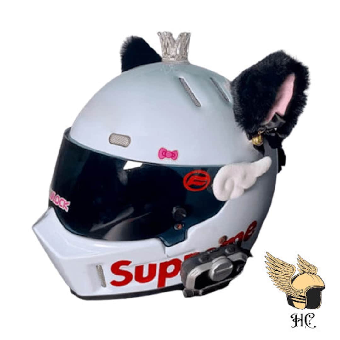 Motorcycle Helmet Decorative Cats Ears Riding and Ski Helmet Etsy