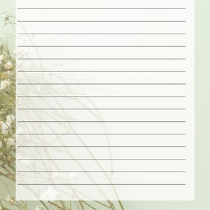Minimalistisches Salbei druckbares Briefpapier/Brief/Notiz/Schreibpapier, druckbare elegantes Briefpapier - Sofortiger Download