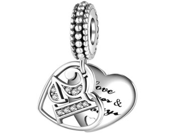 21 Years Old Charm Twenty First Love Forever And Always Love Heart Birthday Anniversary Pandora Fit Charm Sterling Silver 925 Dangle Mom