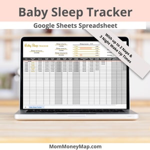 Foglio di calcolo per il monitoraggio del sonno del bambino su Google Sheets, modello di foglio di calcolo per il registro del sonno del bambino, foglio di calcolo per il registro del sonno del neonato, registro di analisi del sonno del bambino
