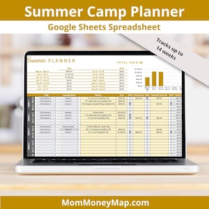 Summer Camp Planner Google Sheets Spreadsheet (14 weeks), Summer Camp Organizer, Summer Camp Scheduling Template, Outdoor Camp Planner