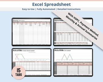 Medical Billing and Coding Excel Tracker, Healthcare Insurance Claims, Invoices, Payments & Records Spreadsheet (Digital)