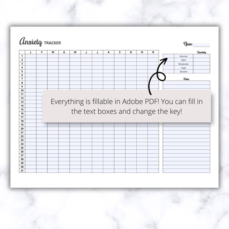 Anxiety Tracker Printable Pdf Anxiety Attack Tracker Anxiety Log Anxiety Tracker Printable Pdf Anxiety Attack Tracker Anxiety Log