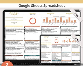 Maternity Leave Checklist Google Sheets Spreadsheet,Pregnancy Leave Checklist Spreadsheet,Maternity Leave To Do List,Maternity Leave Planner