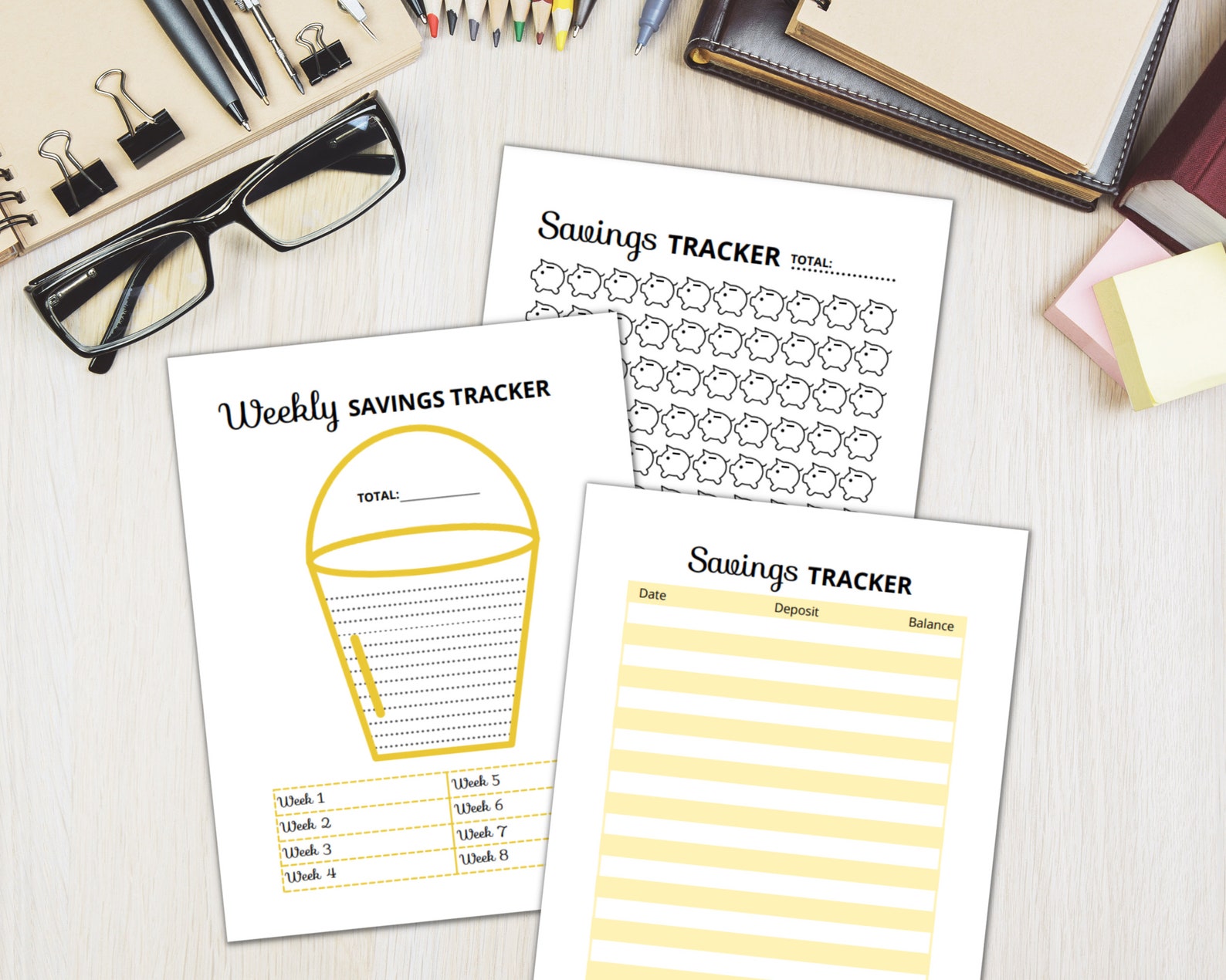 Savings Tracker Printable PDF, Piggy Bank Savings Chart, Weekly Savings ...
