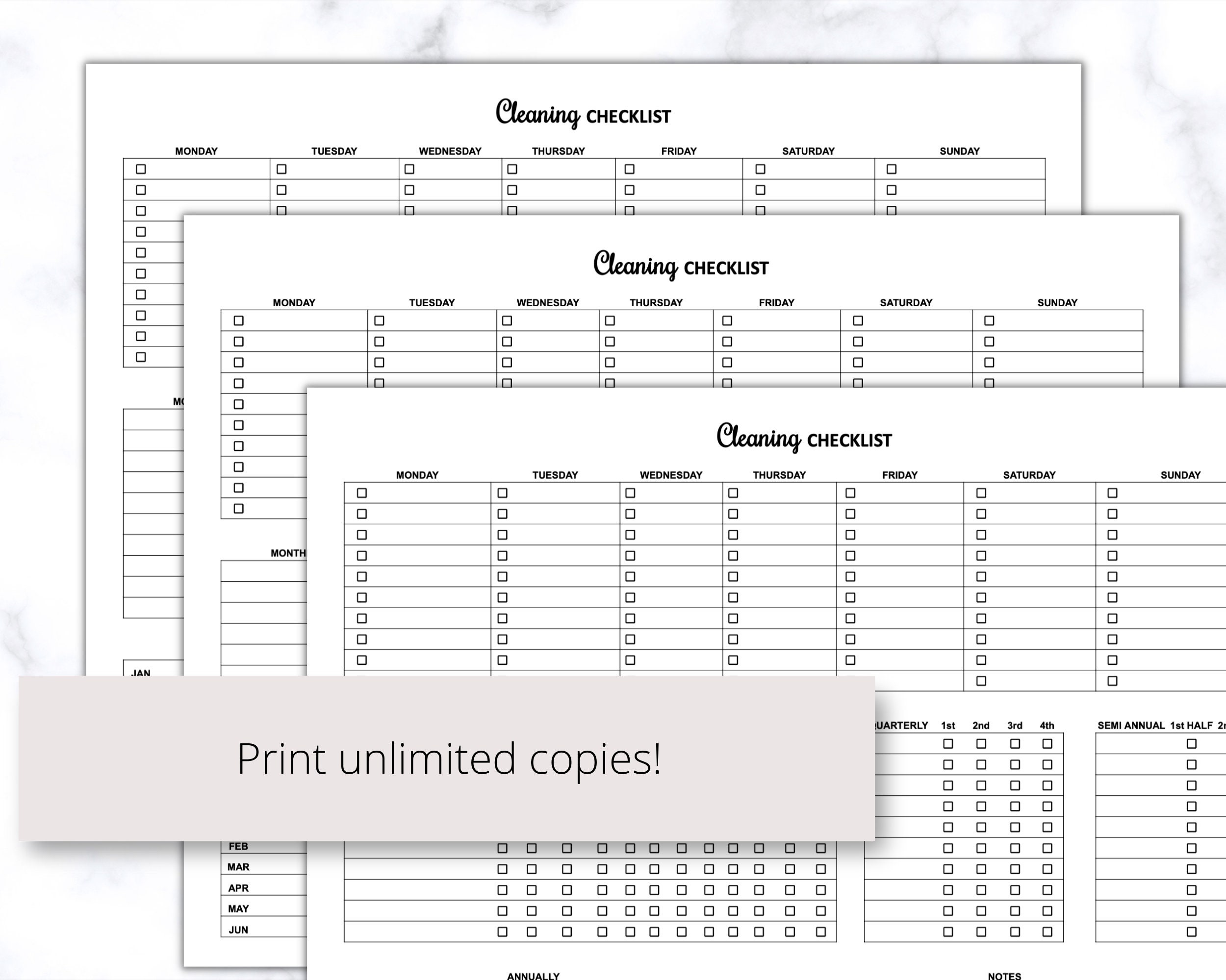 Simple Cleaning Checklist Printable PDF, Housekeeping Checklist, House ...