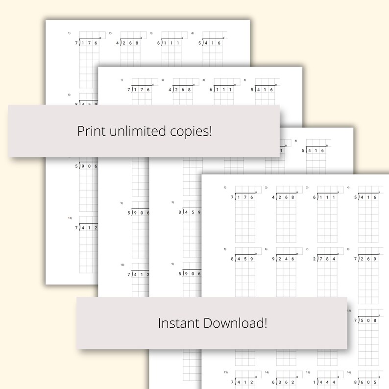 grade school math practice worksheets printable PDF download