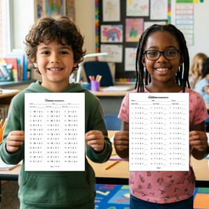 order of operations MDAS worksheet PDF for elementary kids