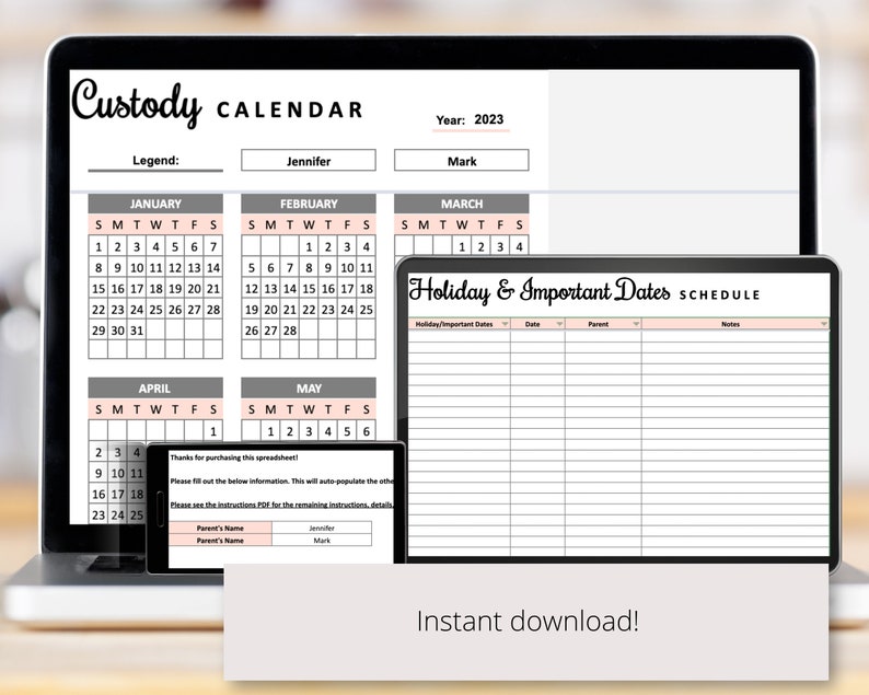 Co parenting Calendar Google Sheets Spreadsheet Co Parenting Etsy Co parenting Calendar Google Sheets Spreadsheet Co Parenting Etsy