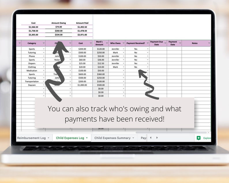 Coparenting Planner Google Sheets Spreadsheet, Child Custody Planner