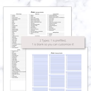 cleaning checklist template