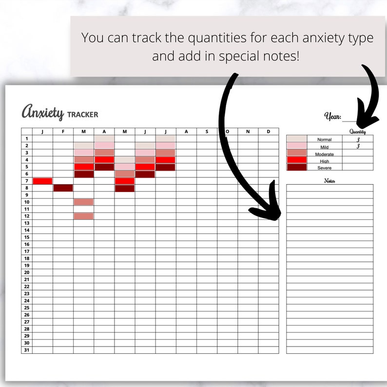 Anxiety Tracker Printable Pdf Anxiety Attack Tracker Anxiety Log Anxiety Tracker Printable Pdf Anxiety Attack Tracker Anxiety Log