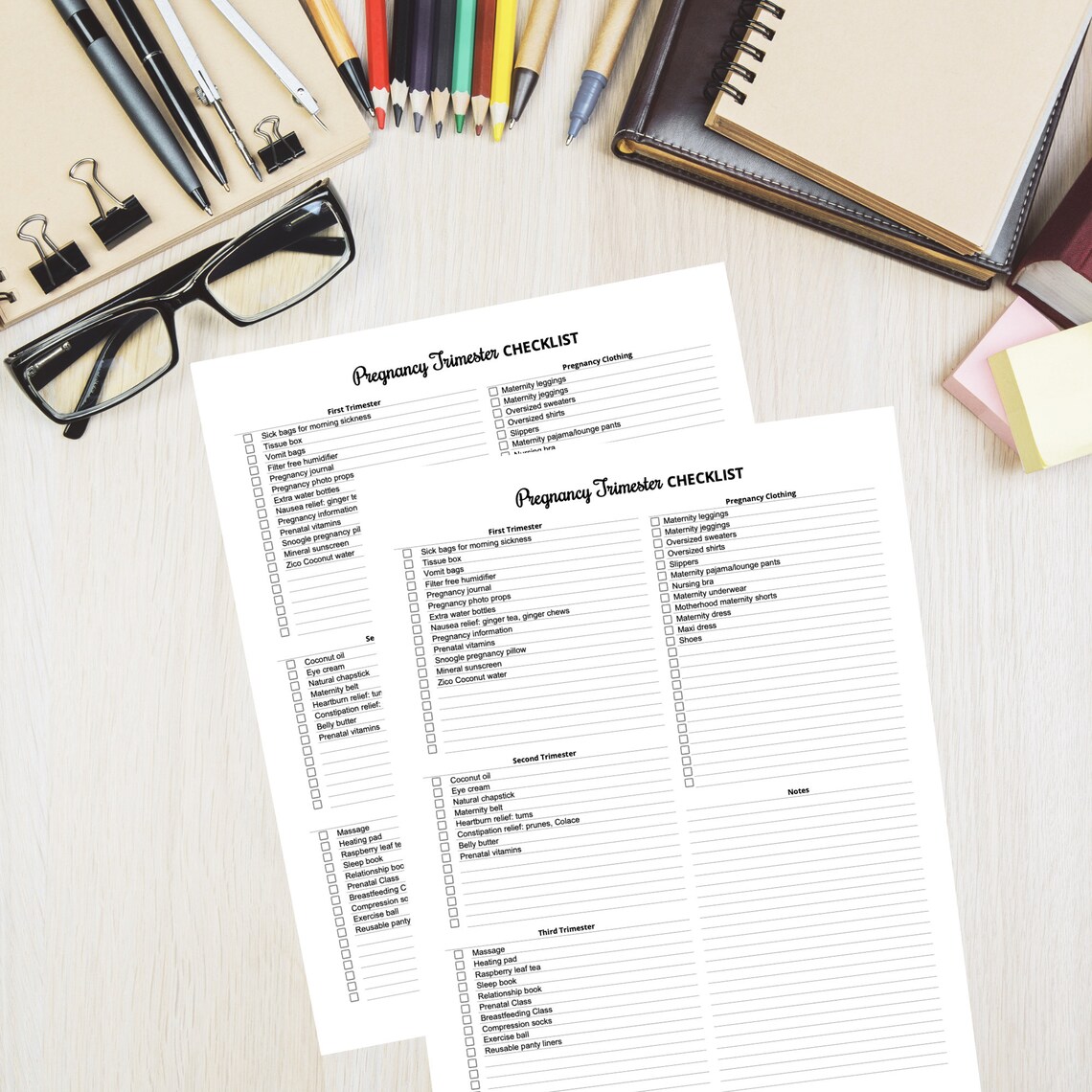 Pregnancy Trimester Checklist Printable PDF, Maternity Checklist PDF ...