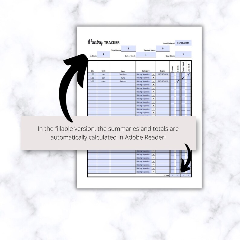 home food inventory template